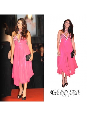 Robe courte en soie